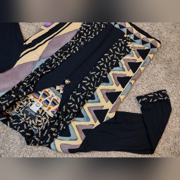 Carole Little Vintage Paris Print One Button Cardigan - Picture 4 of 13